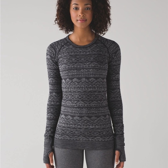 Lululemon Rest Less Tight Knit Pullover in Heathered Black Women’s Size 6 - Picture 11 of 11